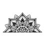 Wallity Mandala-S-1 Accesorio de Pared Decorativo de Metal Negro